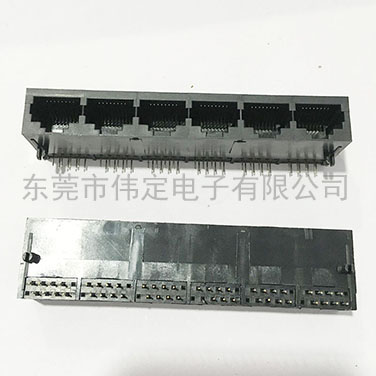 59 1X6全塑 RJ45連接器 6口網絡接口